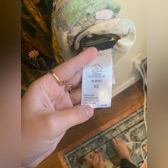 NWT Farm Rio||Garden Velvet MIDI Dress. As seen on Kelly Clarkson. Daisy… - Picture 13 of 16